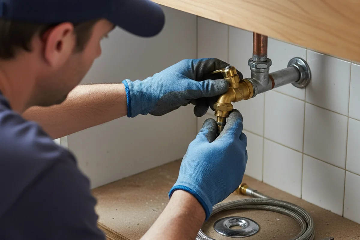 Shutoff valve and fitting work during Well Pump Repair in Arcadia